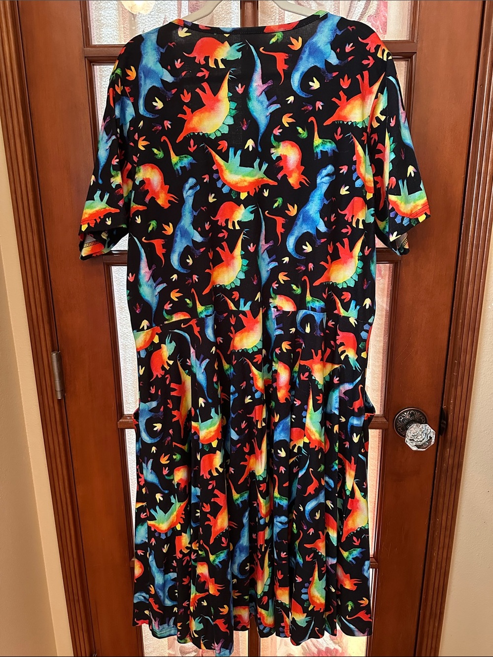 Rainbow Dinosaurs Midi Twirl Dress - Picture 2 of 7